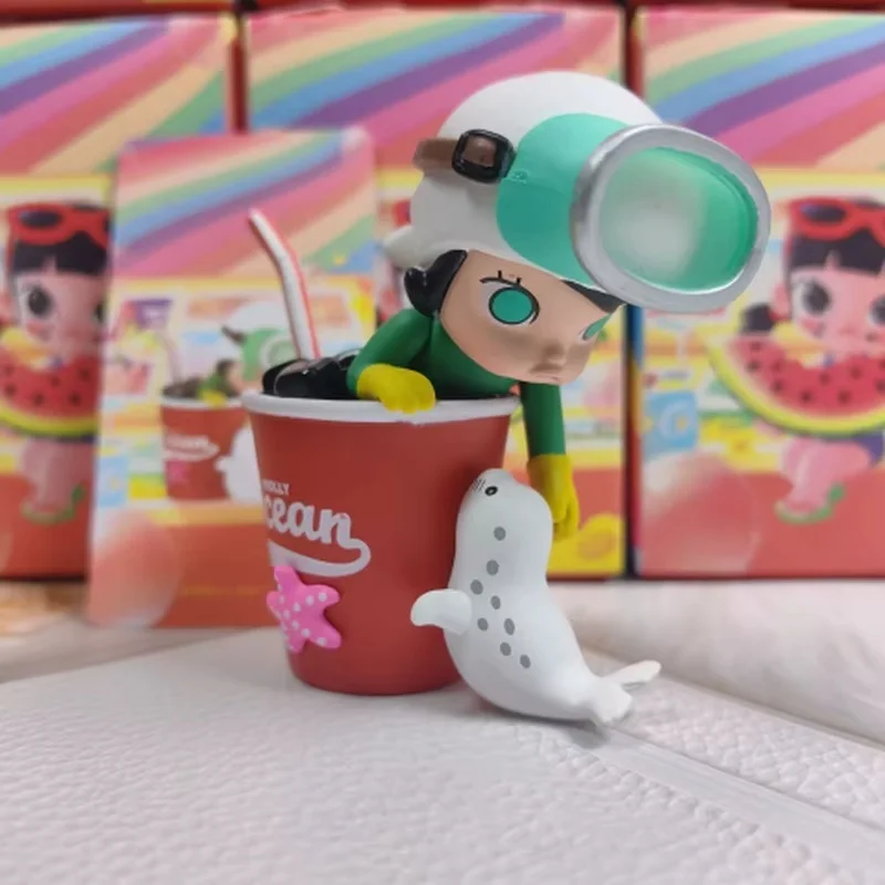 مبيعات البوب مارت ياسمين مولي صندوق أعمى لعب سلسلة طفولتي الدمى اليدوية العصرية الجدول حلية اللعب دمية هدايا الأطفال