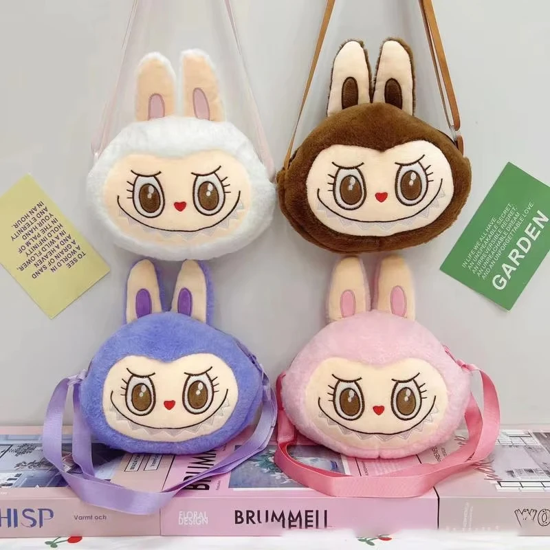

Labubu Monsters Girl Handbag Macaron Portable Travel Storage Crossbody Bag Labubus Large Capacity Versatile Shoulder Bag Gifts