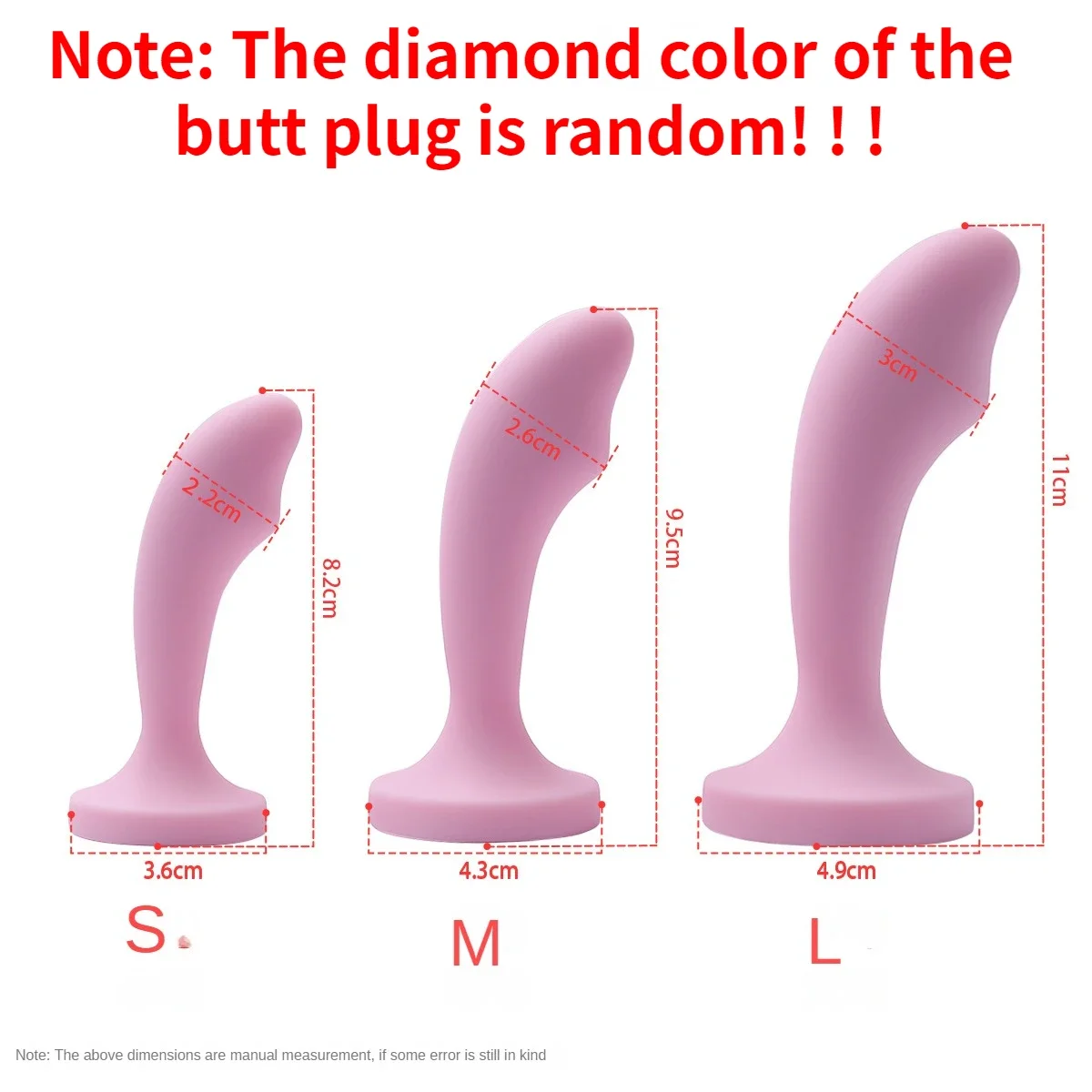 Silicone Anal Plug Gem Base Butt Plug Anal Masturbation Stimulator Anal Massage Dilatancy Toys G-point Massage Adult Sex Toys