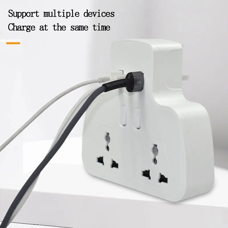 Universal Socket Without Wires, Expansion Socket, 2-Port USB Type-c British Standard Multi-Function Conversion Wireless Socket