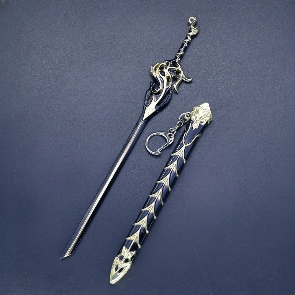 22 سنتيمتر/8.66in الصين أنيمي الطرفية السجن الظل السيف مع غمد سلاح معدني نموذج جامع مجموعة سطح المكتب زينة هدية #2