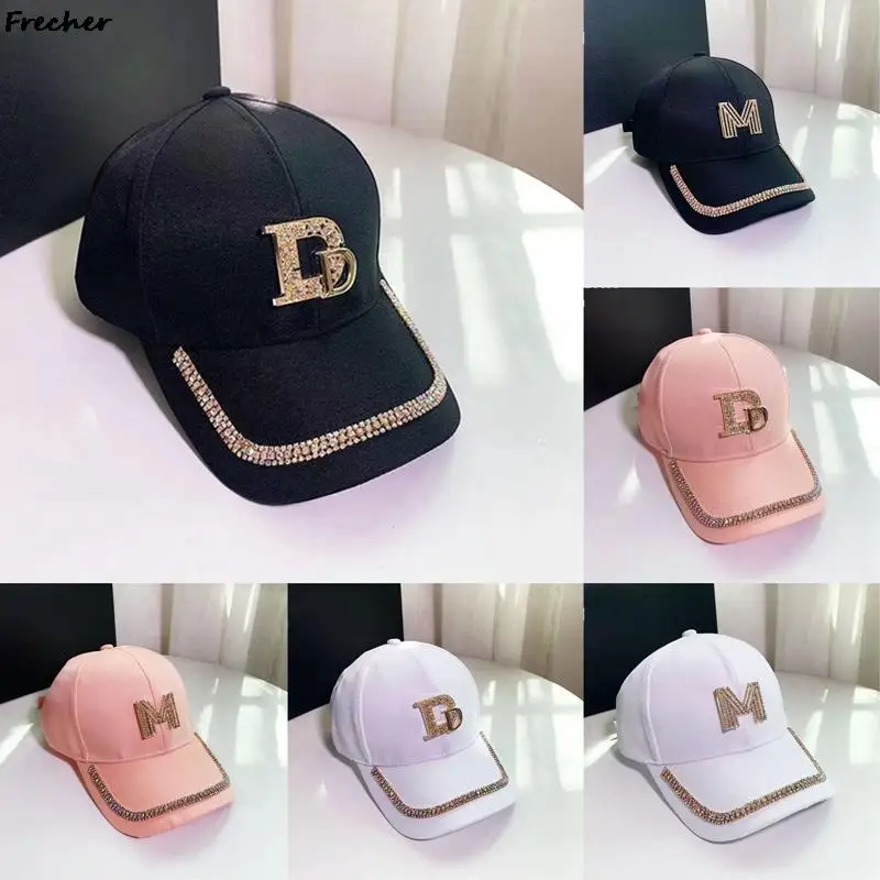 Bling Sequins Snapback Hat Party Korean Version Visors Hats Letter Hip Hop Caps Summer Women Diamond Casquette Golden Color Cap