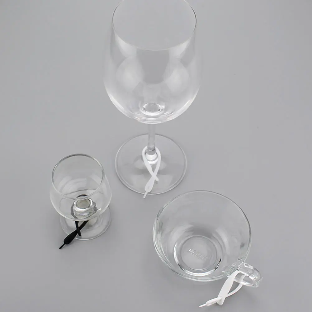 

12pcs Silicone Cup Markers Food Grade Reusable Party Glass Identifiers Perforation Design Tags Bar Tools Kitchen Bar