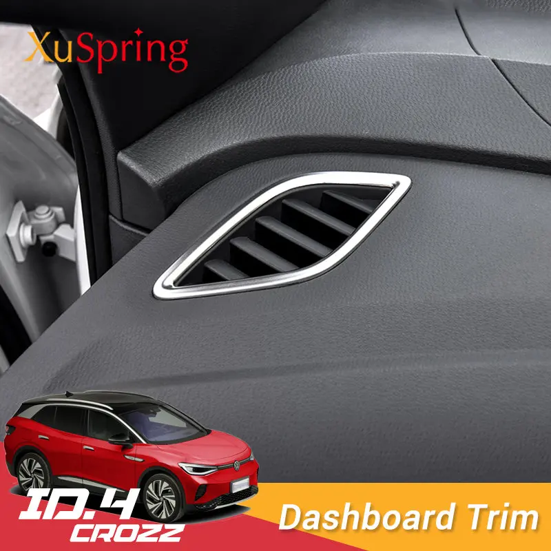 

For VW Volkswagen ID.4 ID4 ID.5 GTX Crozz 2021 2022 2023 Car Dashboard A Pillar Air Outlet Vent Trim Frame Stickers Accessories