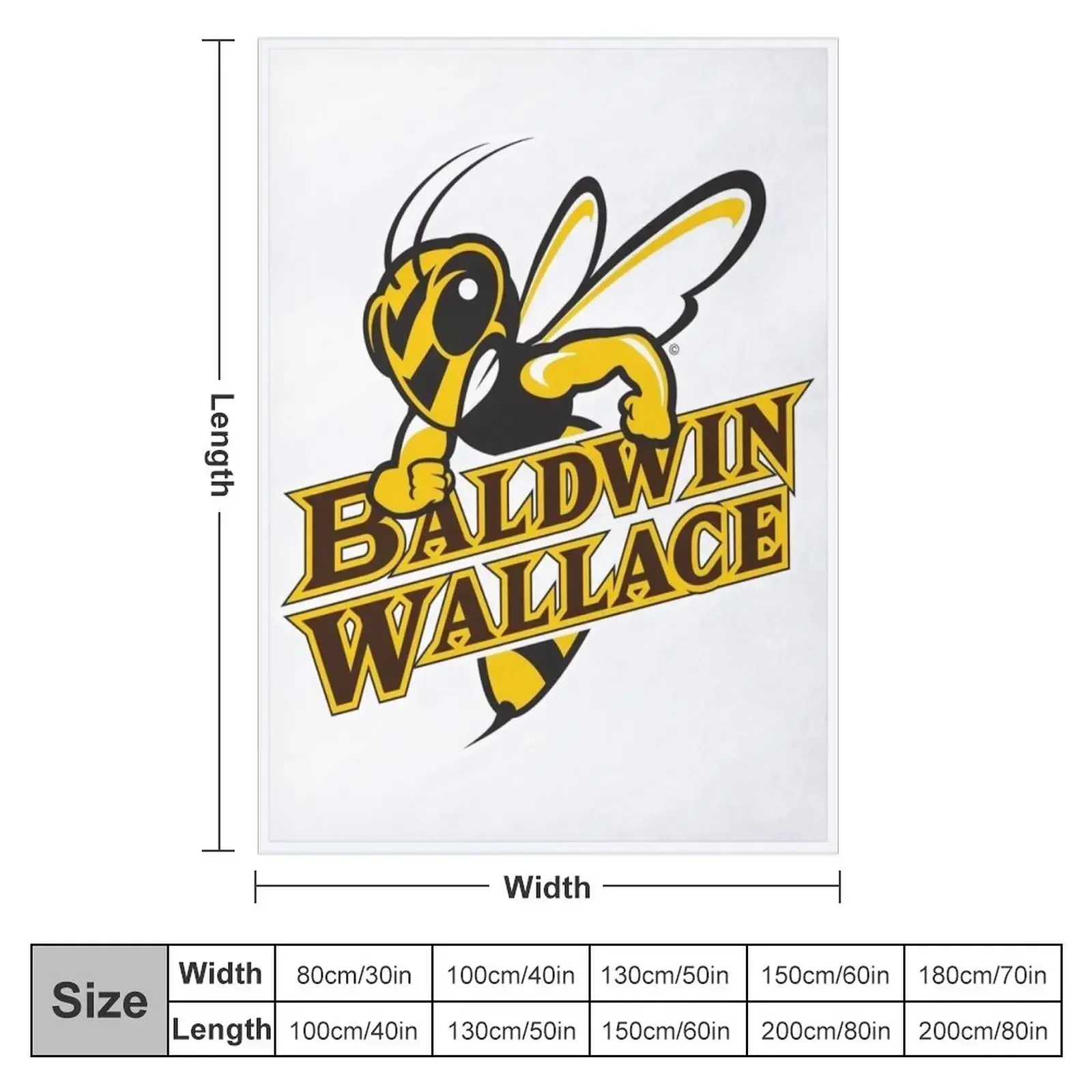 New Baldwin Wallace University yellowjackets Throw Blanket Nap Warm Bed covers For Sofa Thin Blankets