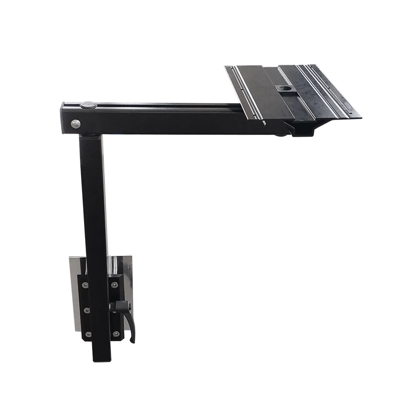 Deren – accessoires de caravane, facile à installer, pied de Table amovible noir pour camping-car, alliage d'aluminium, hauteur réglable, rotation à 360 degrés