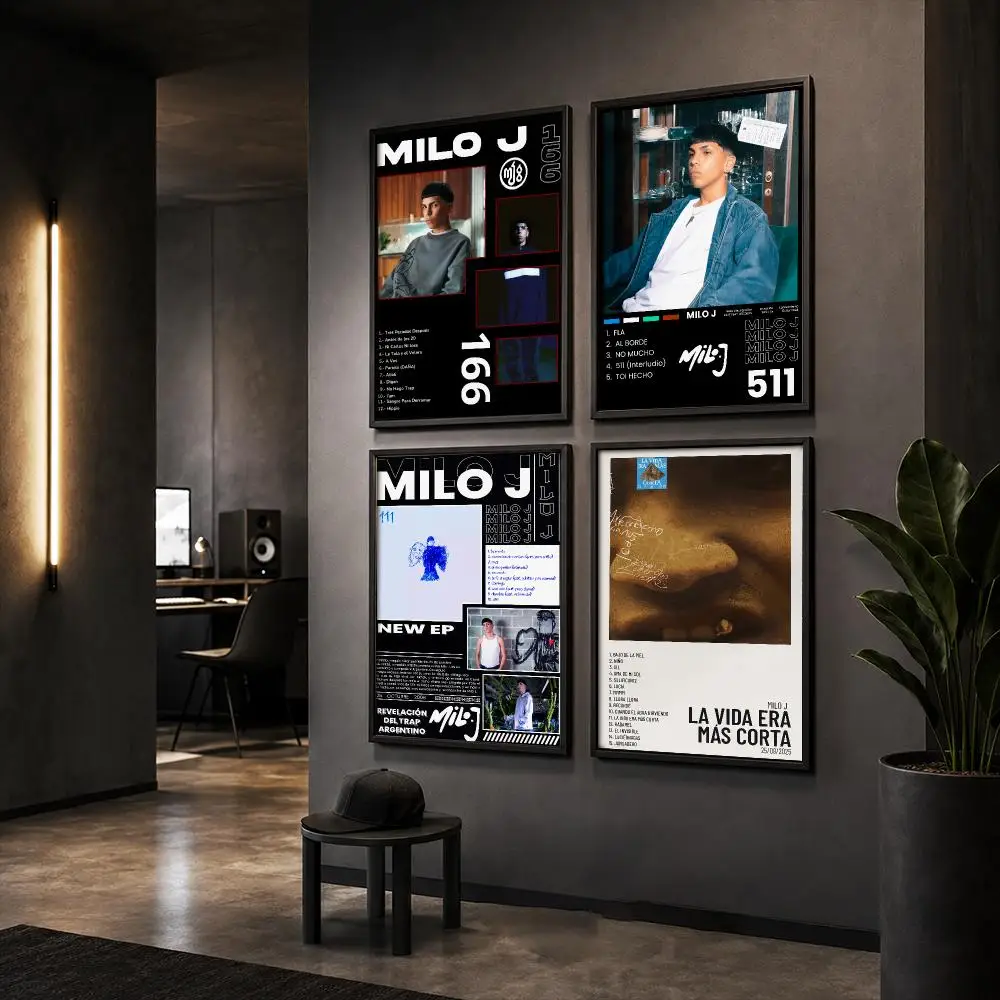 Argentine Rapper M-Milo J Poster Wall Art Print Sticker for Bedroom Living Room Dorm Office Modern Home Decor