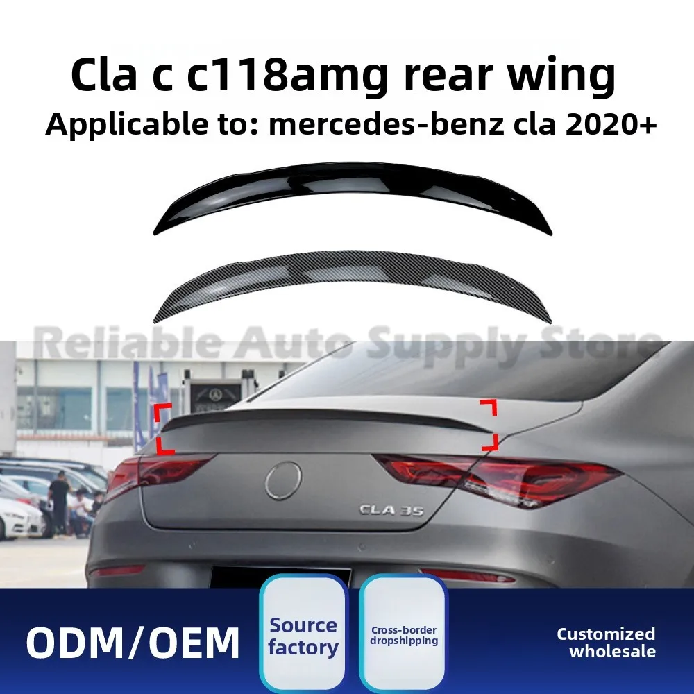

Для Mercedes-Benz CLA Class C118 CLA180 200 260 2020 + задний спойлер на крыше, высококачественная деталь для обновления