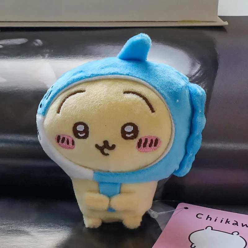 Océan poisson-soleil Chiikawa sac pendentif poupée en peluche Usaqi Hachiware Xiaoba auto-déprécipient ours poupée sac à dos en peluche pendentif cadeau