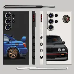 Japan JDM Sports Cars Case for Samsung Galaxy S25 S24 Ultra S21 Plus S22 S23 Ultra 5G S20 FE Note 20 10 S10 Plus Silicon Cover