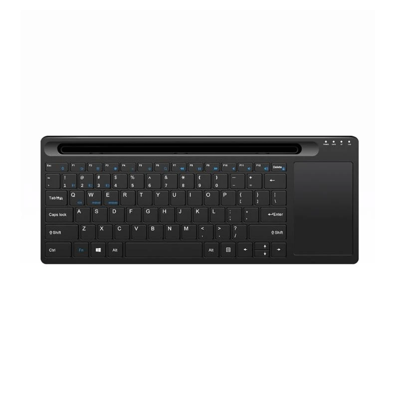 

U55C Universal Bluetooth-compatible Wireless Keyboard Multi-Device Built-in Cellphone Cradle for Windows Computer for Smart T