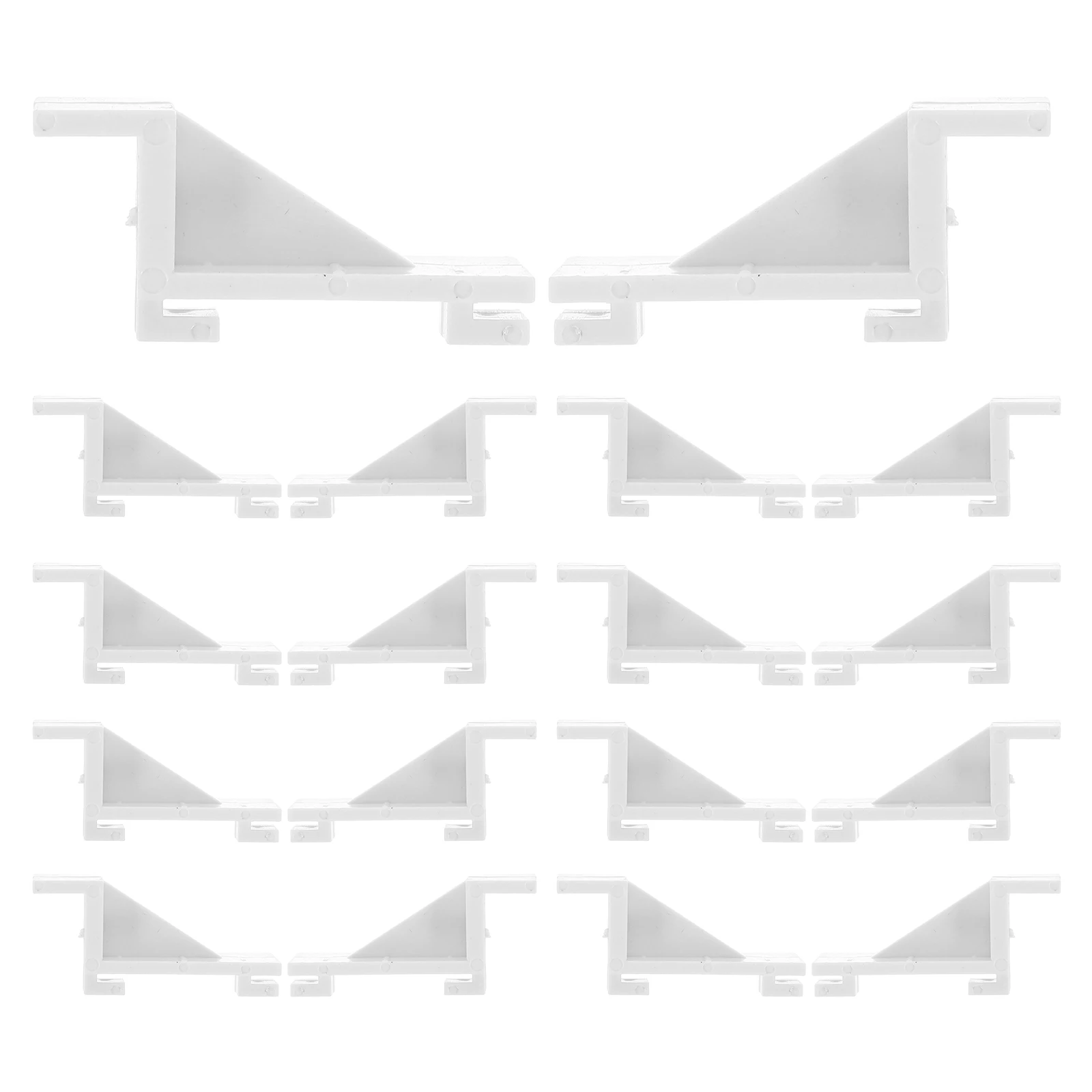 

20 Pcs Refrigerator Plastic Clips White Easy Installation Practical Material Versatile Design Shelf Extender Bracket Fridge