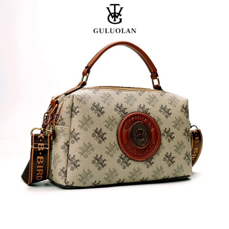 

Роскошная женская повседневная кожаная сумка через плечо, модная пригородная элегантная женская простая винтажная модная сумка-мессенджер