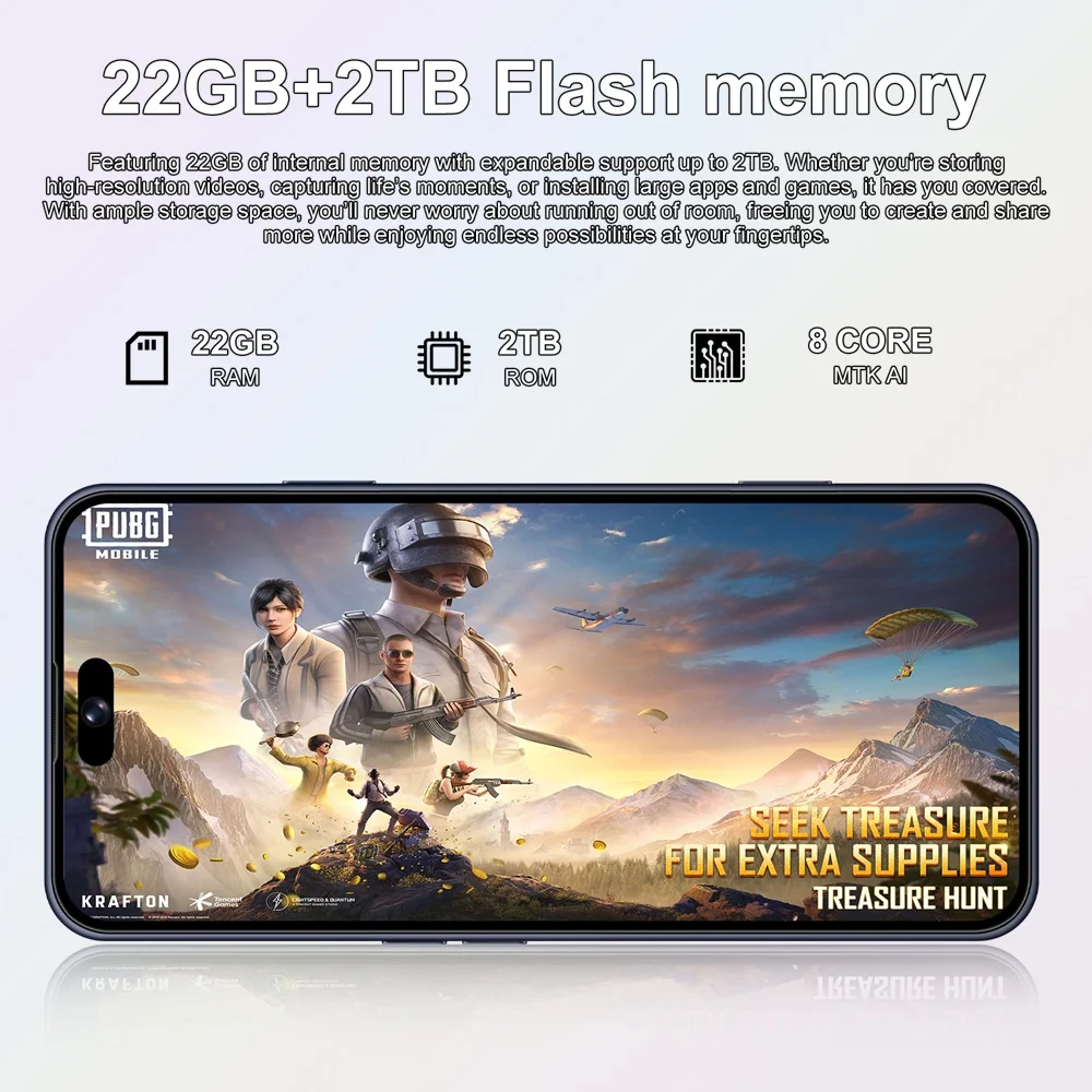 K-Touch A17 Pro Max Mobile Phones 5G Dual SIM Global Version Smartphone Android 15 Cell Phone 7.3 Inch 16+48MP 22GB+2TB 7800mAh Cellphones