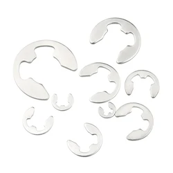 100pcs Assortment Kit Set M1.2 M1.5 M2 M4 M6 M7 Stainless Steel External Retaining Ring E Clip Snap Circlip Washer for Shaft