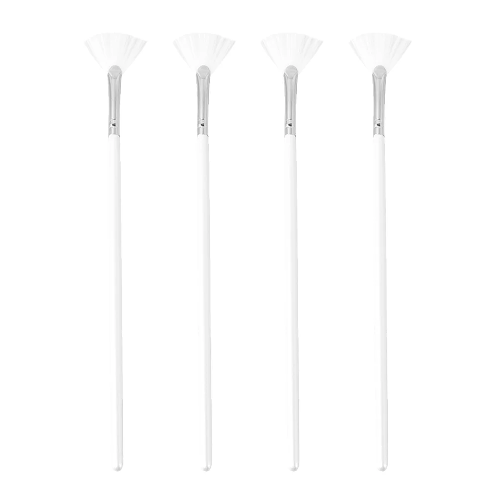 

4 Pcs Eyelash Perming Tool Mask Brush Liquid Highlighter Fan Brushes for Acrylic Painting