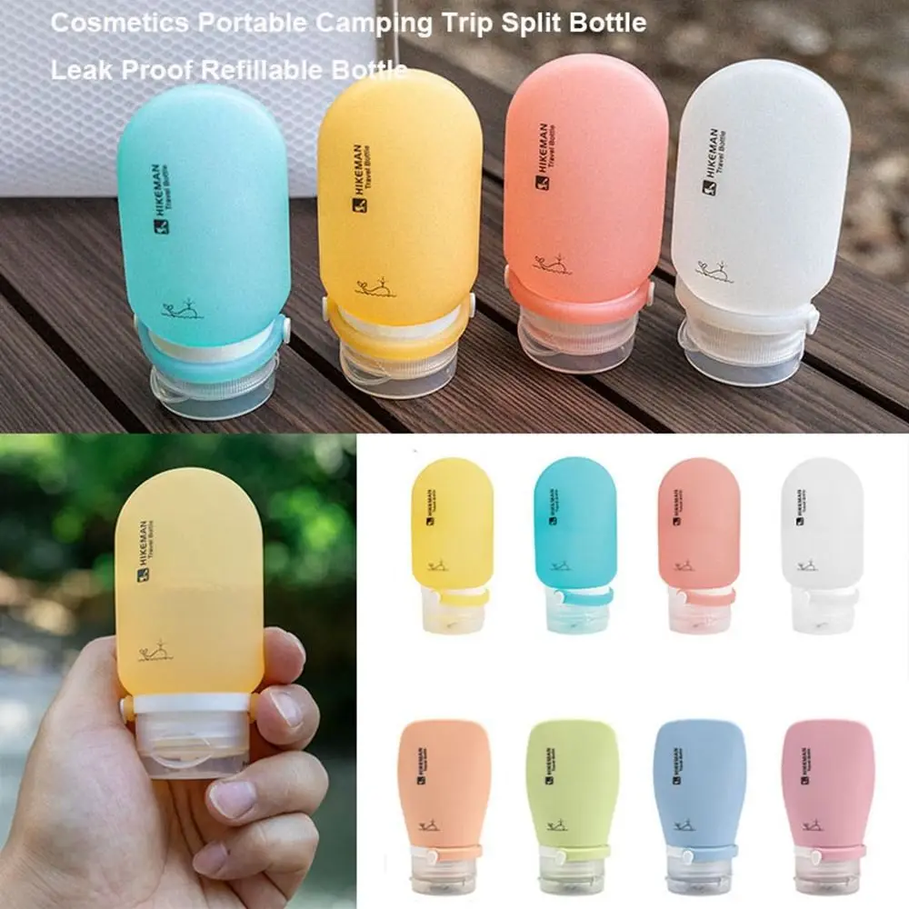 Nouveau cosmétiques portables Camping voyage bouteille fendue 60ml en plastique anti-fuite bouteille rechargeable liquide cosmétiques bouteilles à presser