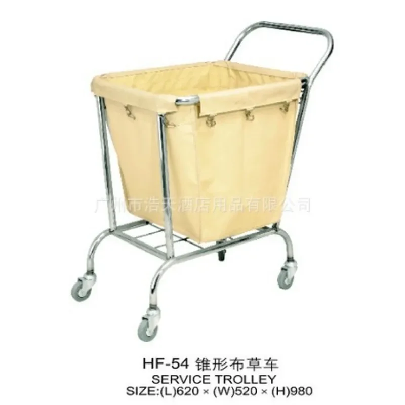 Stainless steel titanium and other hotel supplies linen cart, stainless steel hotel service linen cart