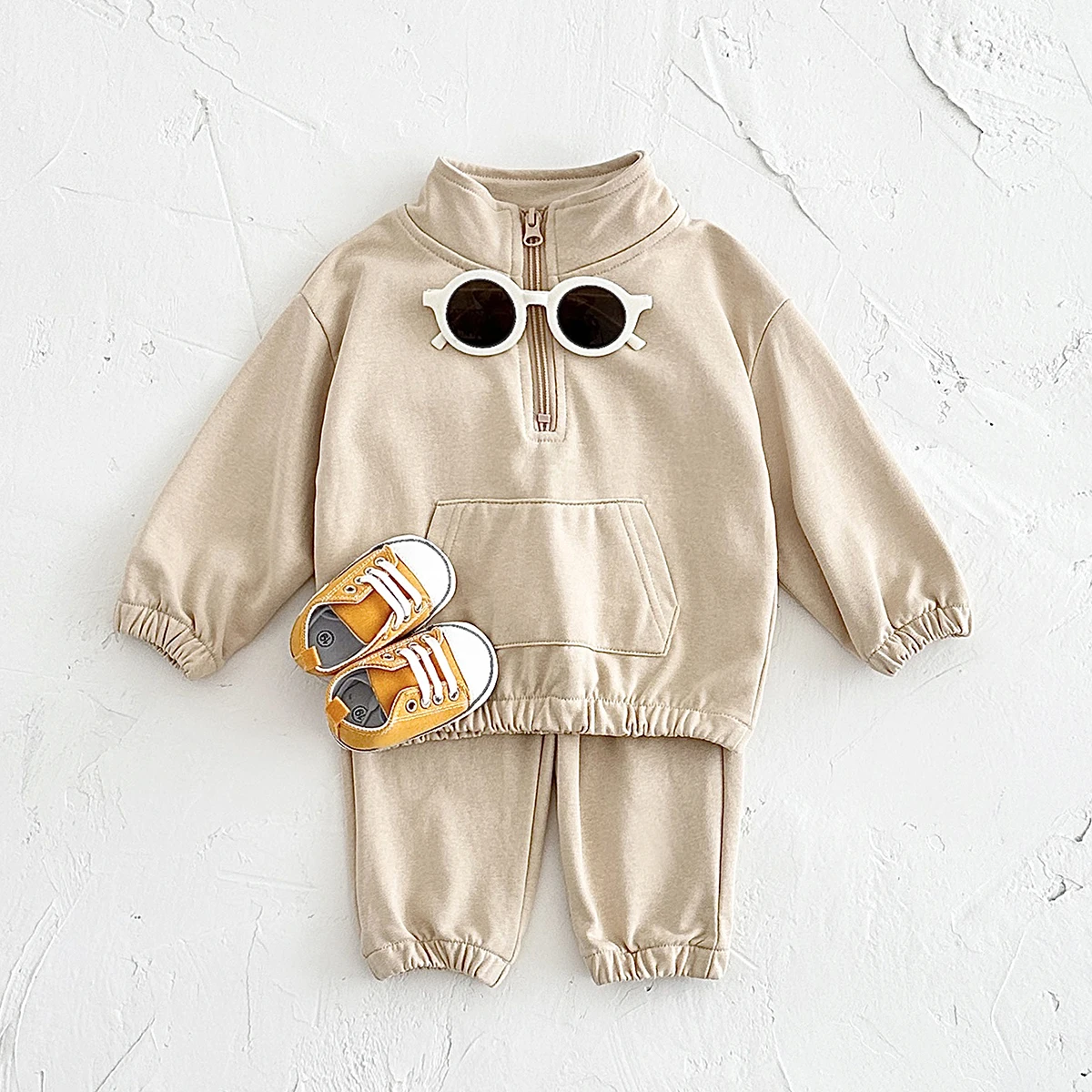 2024 Frühling Herbst neue Kleinkind Jungen Sweatshirt Hosen Kleidung 2 stücke Neugeborenes Baby 0-4y Jungen Mädchen Baby kleidung setzt Baumwolle