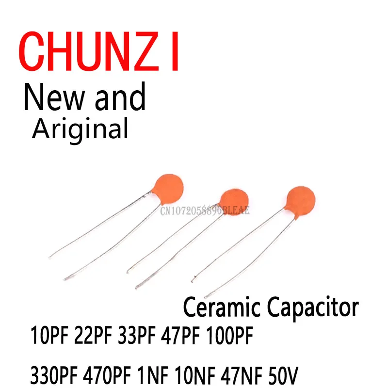 3600pcs 1Pf-100Nf Ceramic Capacitor Assortment Kit Capacitors Set 10PF 22PF 33PF 47PF 100PF 330PF 470PF 1NF 10NF 47NF 50V