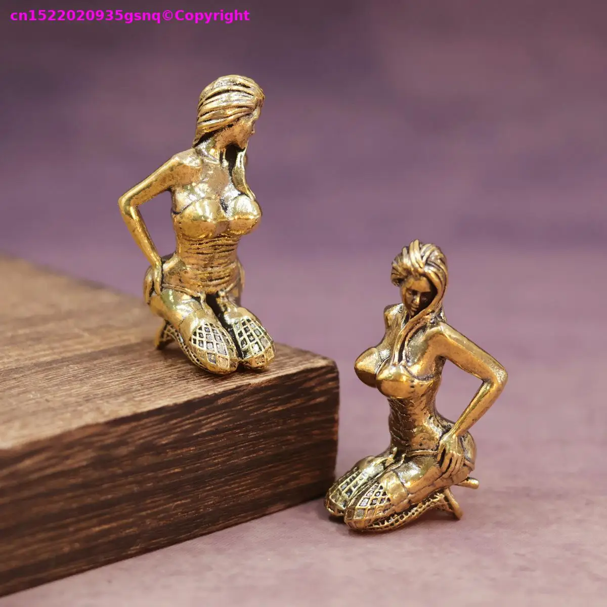 2026 TOP COOL Bronze Carving Copper kneeling black stocking sexy beauty model dancing girl ornament statue handicrafts men Gift