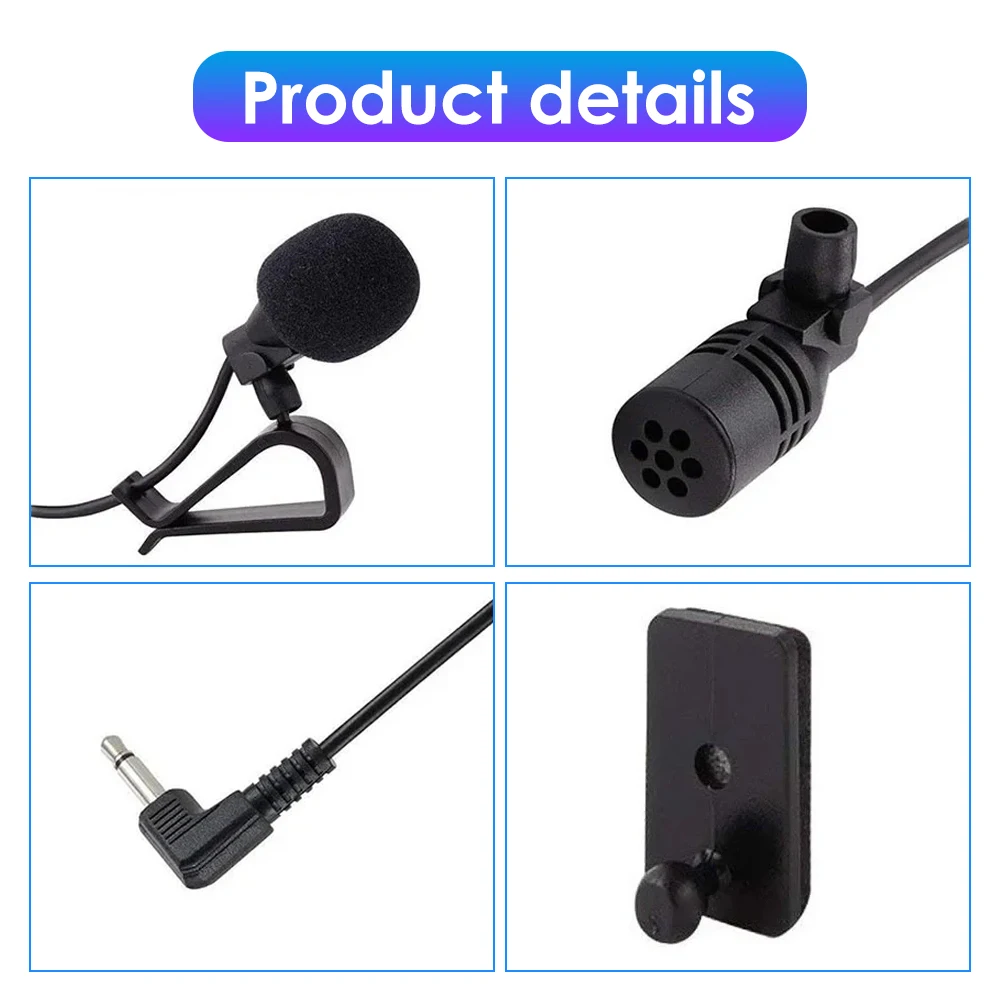 Car GPS Navigator 3.5mm Jack Plug Car Stereo External  Microphone Mono Audio Microphone for Car Auto Vehicle GPS Player