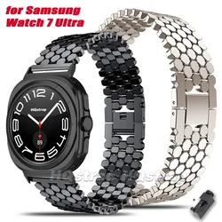 Metal Strap for Samsung Galaxy Watch 7 Ultra 47mm Band Watchband for Samsung Watch Ultra Silver Black Bracelet Accessories