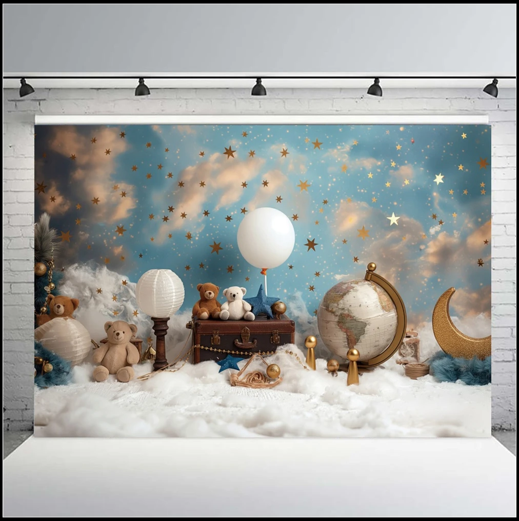 Newborn 1st Birthday Photography Backdrop Colorful Balloon Boys Girls First Birthday Decoration Baby Shower Background Studio