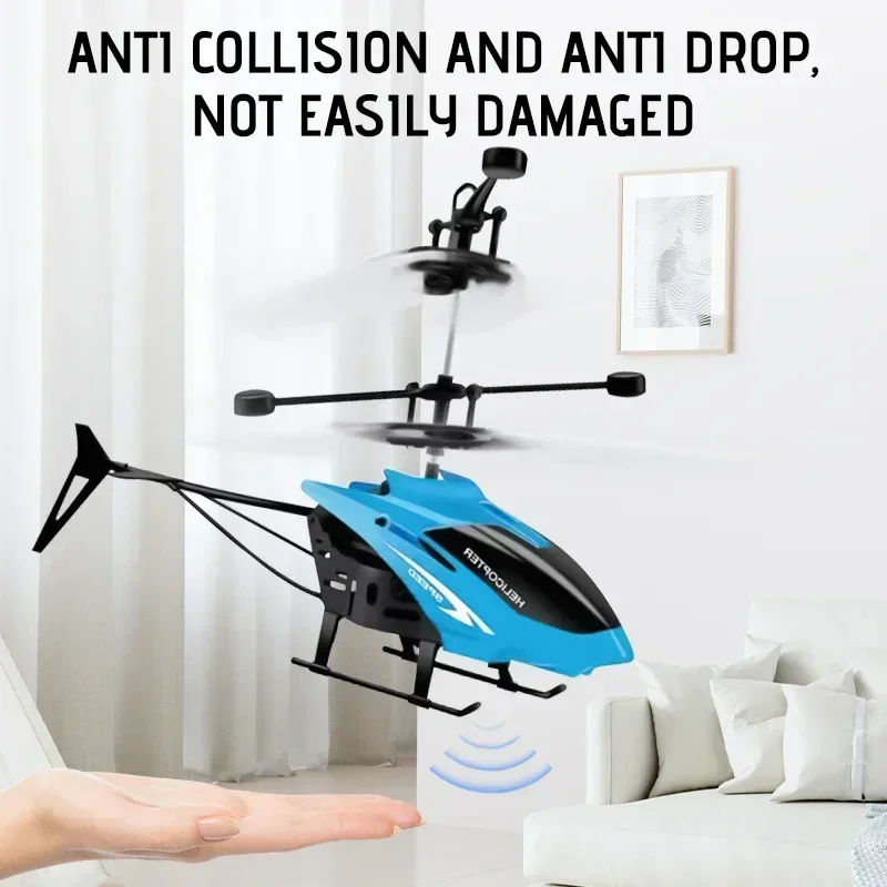 Helicóptero de inducción que flota seguro sin Control remoto, juguetes resistentes a caídas, helicópteros recargables, juguetes de drones, regalos para niños