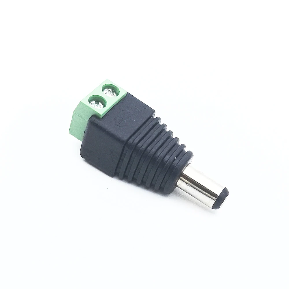 5 Pairs Male and Female Welding-Free DC Plug 5.5*2.1mm Welding-Free DC Female Head Green Terminal Monitoring Power Plug Push-But image 5