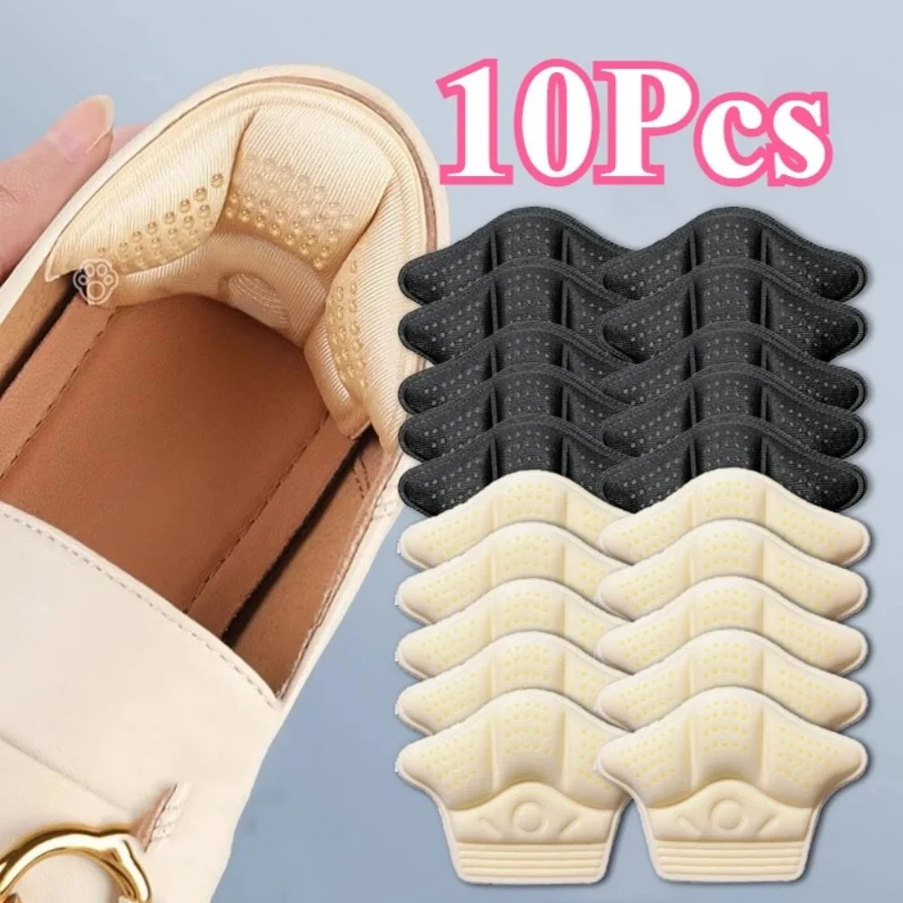 10Pcs Foot Pads Shoes Patch Heel Pads for Sneakers Big Reduce Size Filler Insert Heel Non-slip Protectors Stickers Shoes Pad