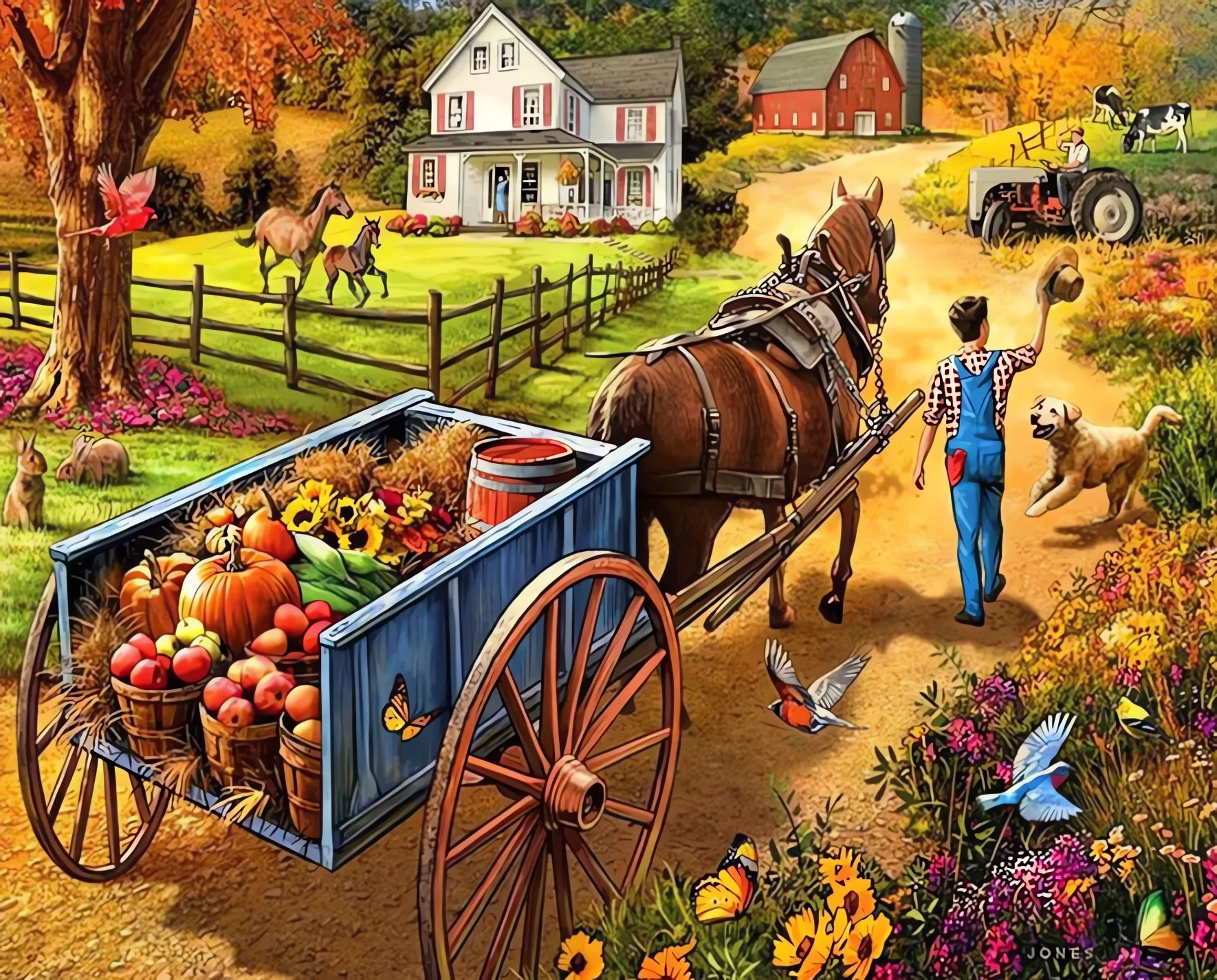 

Healing Country Life 500/1000/1200/2000 PCS Jigsaw Puzzles Family Activity Games for Gameroom Bedroom Gifts Home Decor