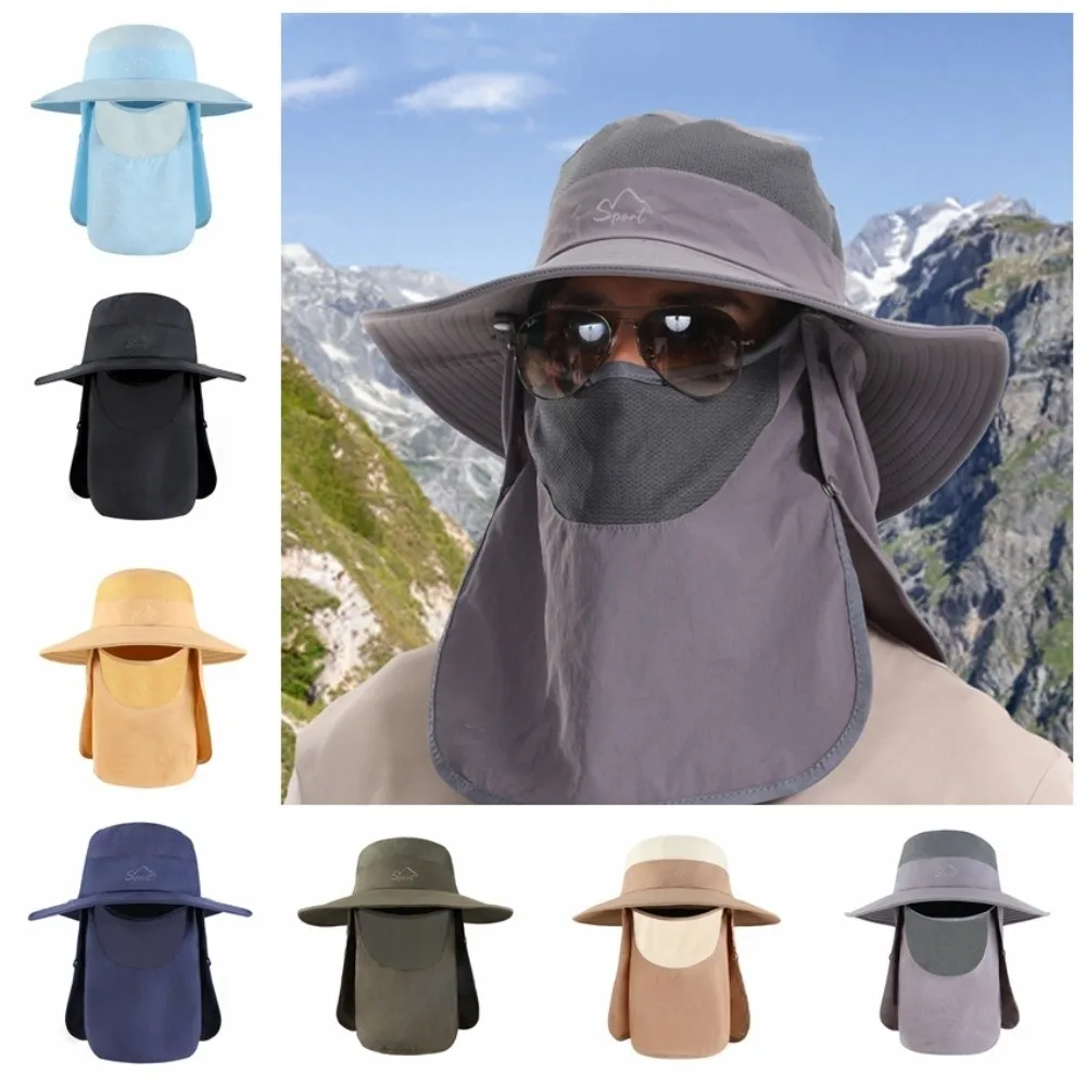 Sombrero de pesca UV secado rápido impermeable con solapa y visera extraíbles - imagen 4