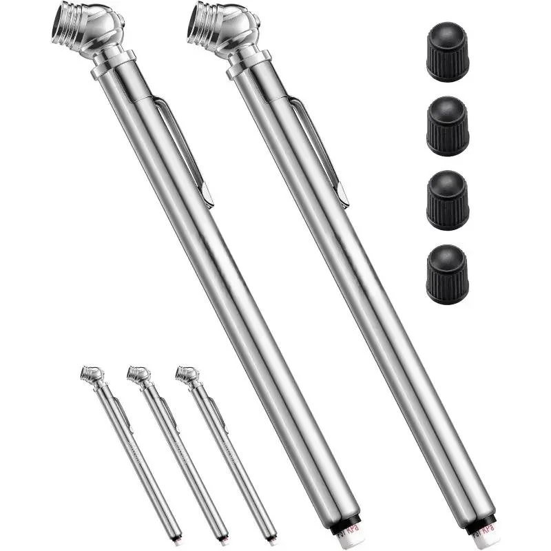 2pcs Automobile Tyre Pressure Pen Portable On-Board Tyre Pressure Gauge Accurate Air Pressure Monitor Prevents Air Loss