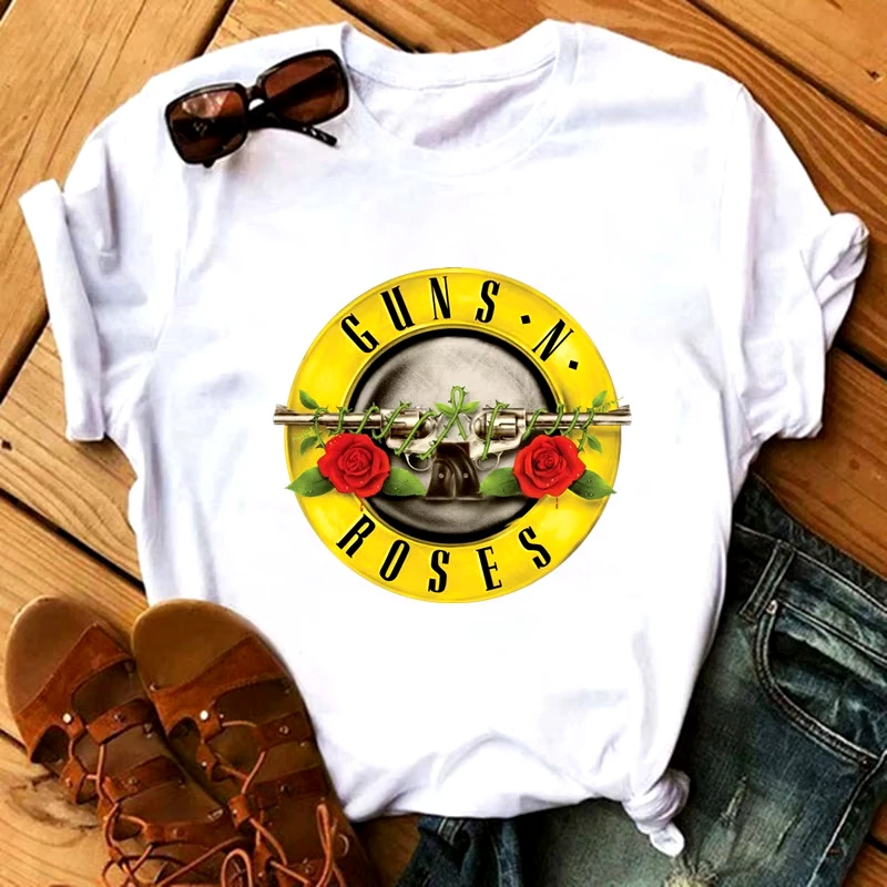 2pcs Rock Band Gun N Roses Patches for Clothes Heat Transfer Thermal Sticker DIY T shirt Iron on Woman Jackets Fashion Appliqued