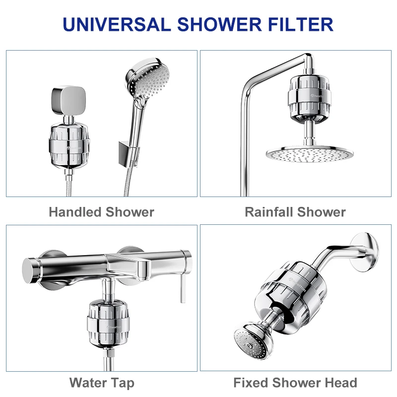 Wheelton Bath Shower Filter(WHT-303-3E) Softener Chlorine & Heavy Metal Removal Water Filter Purifier For Health Bathing