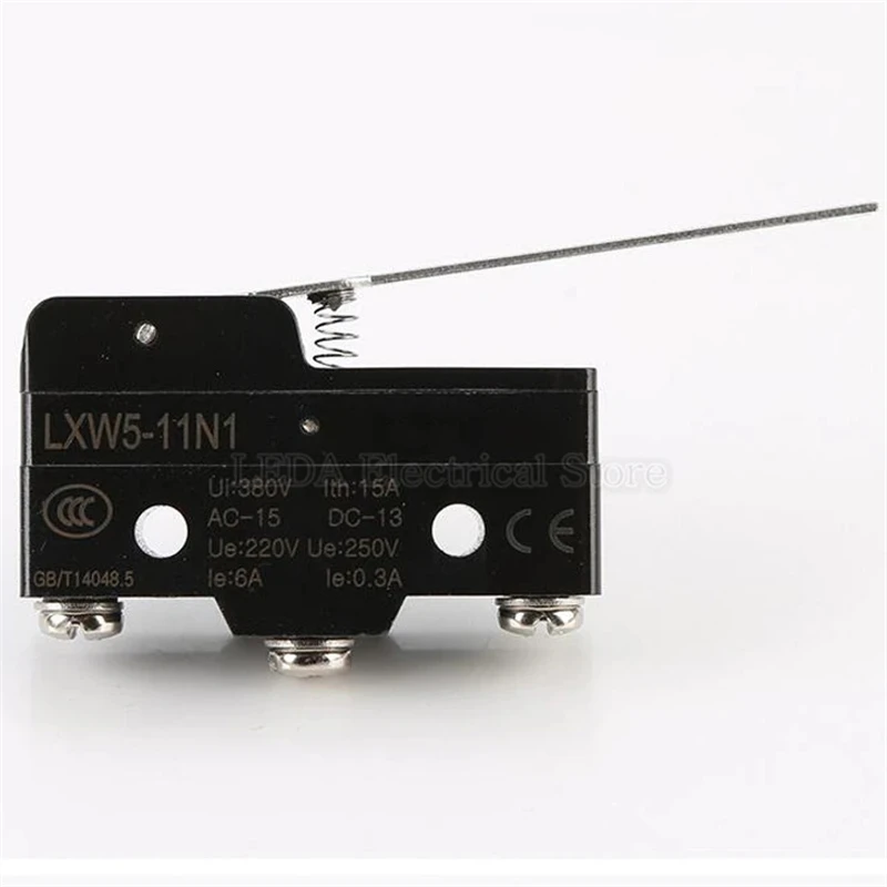 1Pcs LXW5-11N1/Z-15GW-B 15A 380V Micro Limit Switch Long Lever Arm SPDT Snap Action Travel Switch