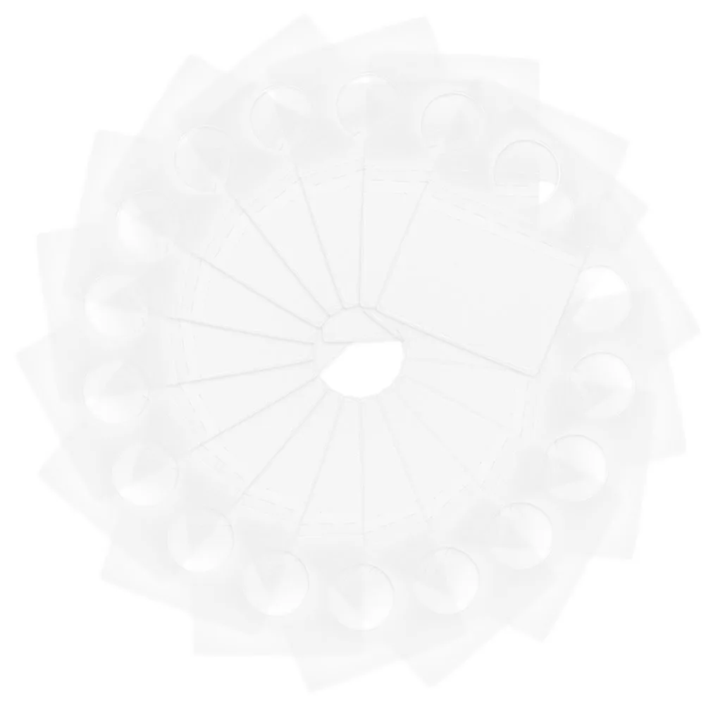 300 قطعة علامات التبويب المعلقة ذاتية اللصق واضح بولي كلوريد الفينيل الثقيلة لمتجر عرض البيع بالتجزئة البضائع الجدار الشنق علامات التبويب لزجة ثقب دائري #1