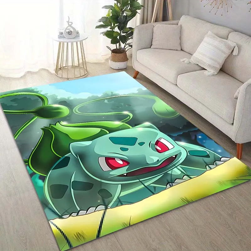 17 Styles Pokémon Bulbasaur Print Carpet for Living Room Bedroom Kid's Room Home Decor Area Rug Non-slip Mat Sofa Cloakroom Mat