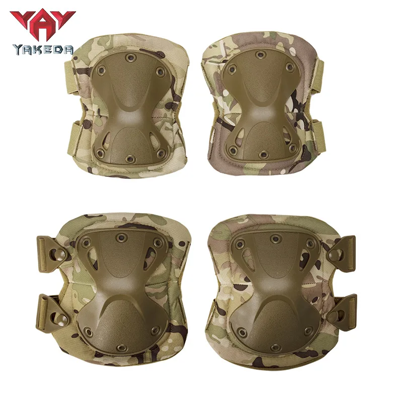 

Наколенник и налокотник, четырехсекционная велосипедная накладка, наколенник, полевая тренировка на открытом воздухе, боевое оборудование, наколенник, налокотник