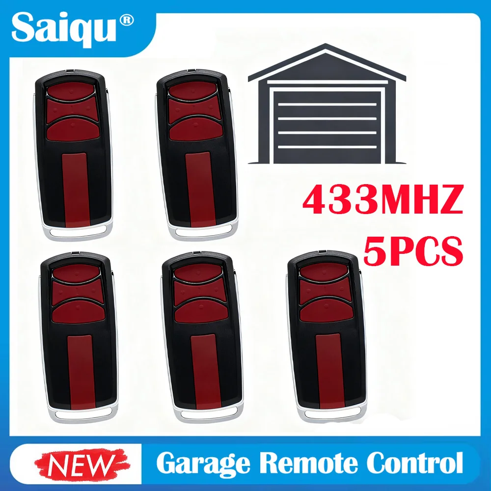 

Remote Control Garage Door 5PCS 433.30MHz 433.92MHz 434.54MHz Keychain Transmitter for E960 LM50, LM55EV/S/F