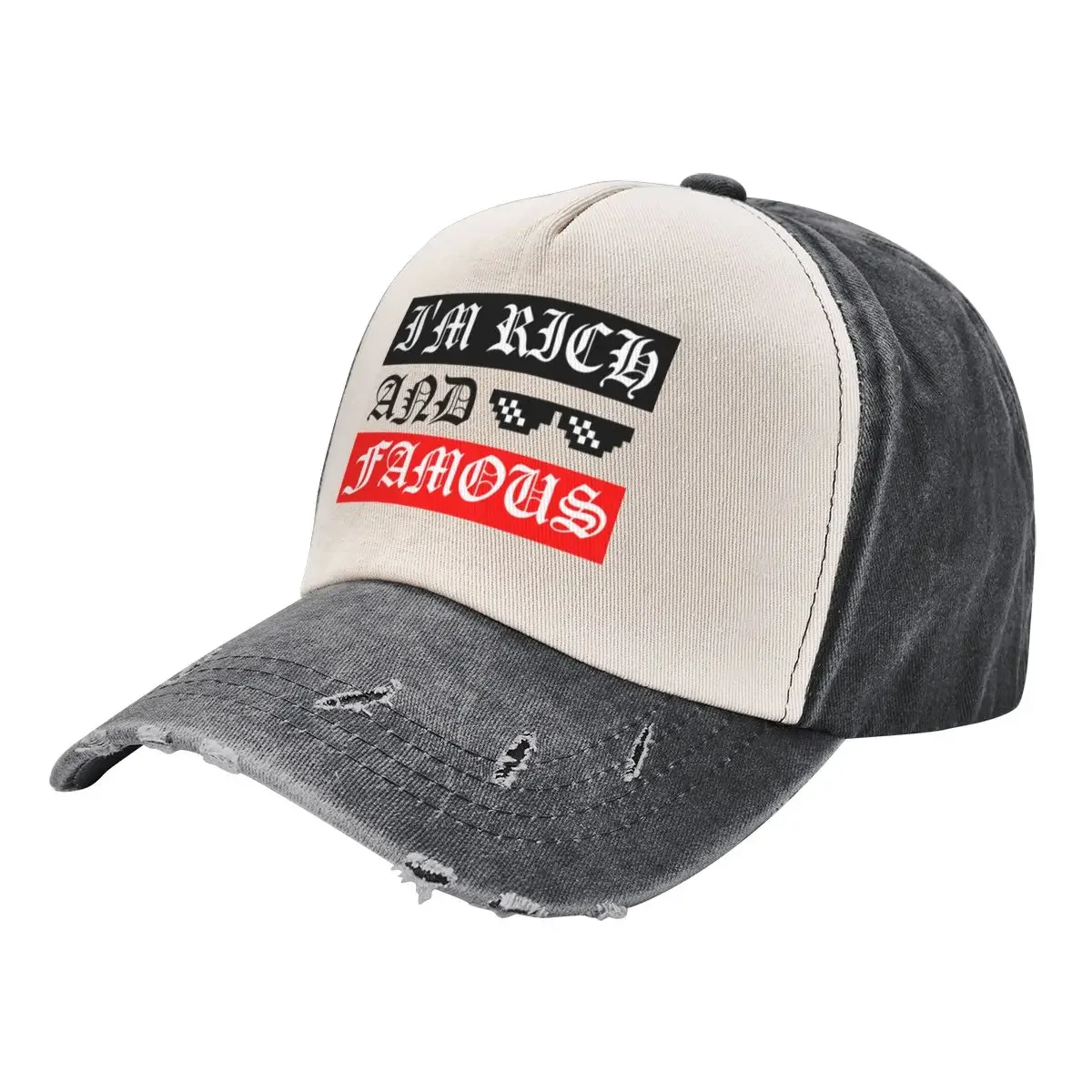 I'm Rich and Famous Baseball Cap Bobble Hat Hood Women's Beach Visor Men's