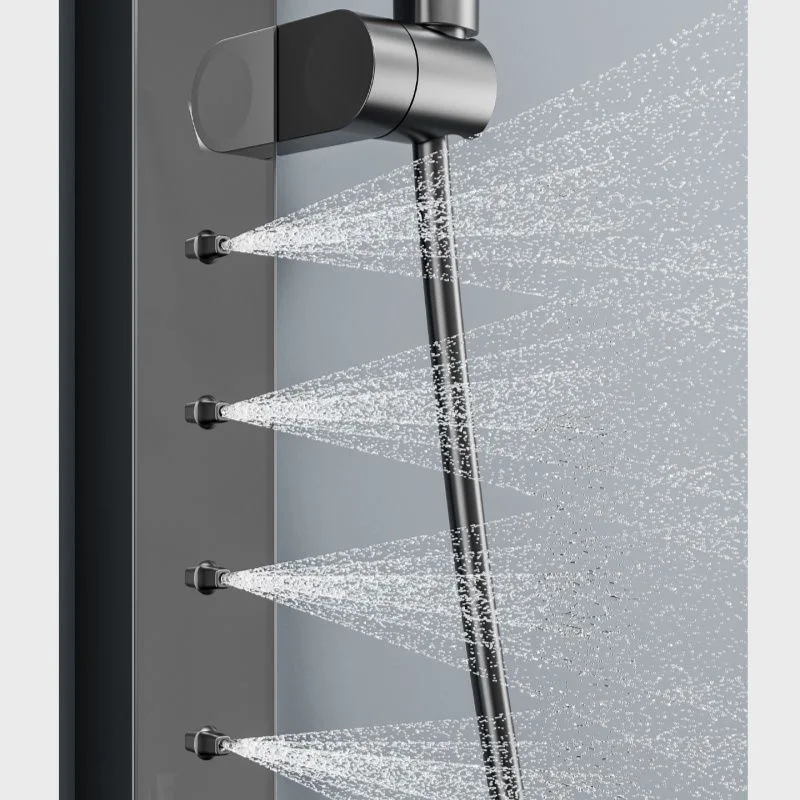 Bathroom Shower Set Control Multifunctional Triple Function Shower Set With waist-mounted spray and Human body sensing display