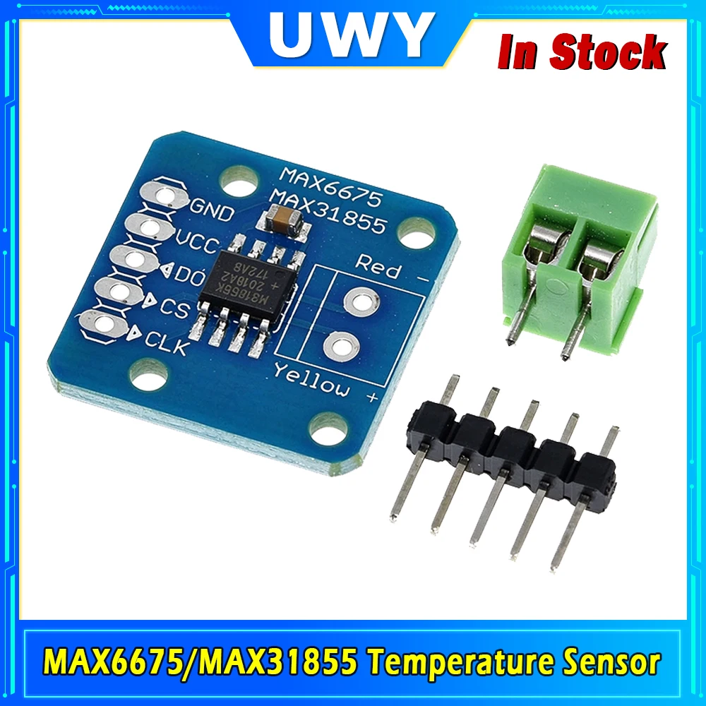 MAX6675 MAX31855 Thermocouple Temperature Sensor Module SPI Interface K‑Type Thermocouple Board For Arduino DIY Project