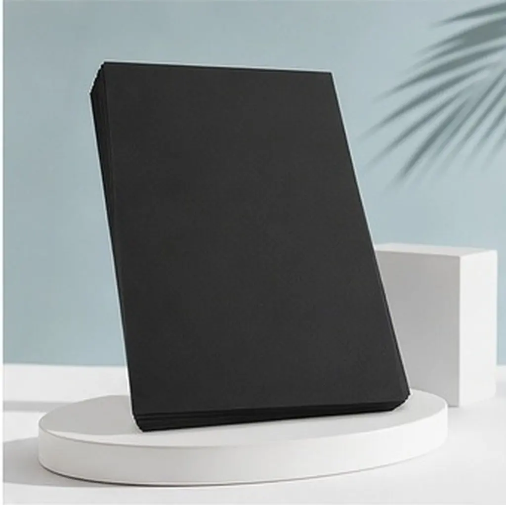 20Pcs Black Cardstock Paper 250G A4 Elegant Matte Finish for Greeting Cards Menu Printing Booklet Covers Manual Design Award