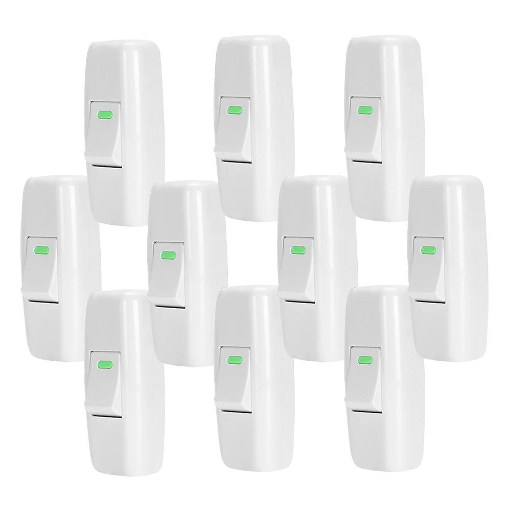 

10Pcs Safe and Reliable Inline Cord Switch for Bedside Lamp Durable Copper Plastic Material Easy Press Light Switch