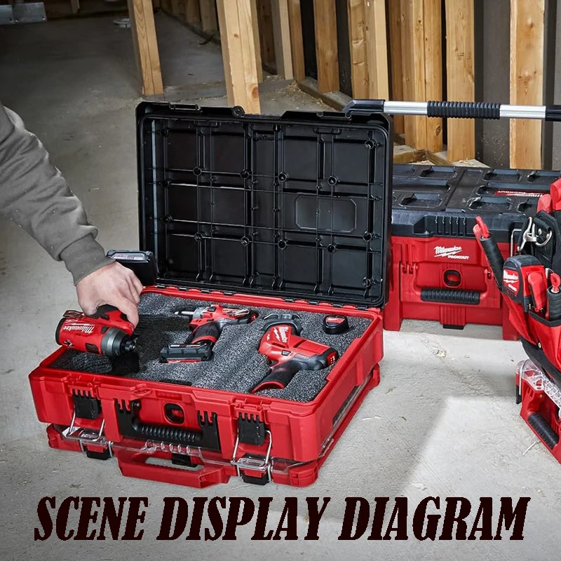 Milwaukee 48-22-8450 PACKOUT Durable Tool Storage Spare Parts Hold-All With Foam Customizable Plugins