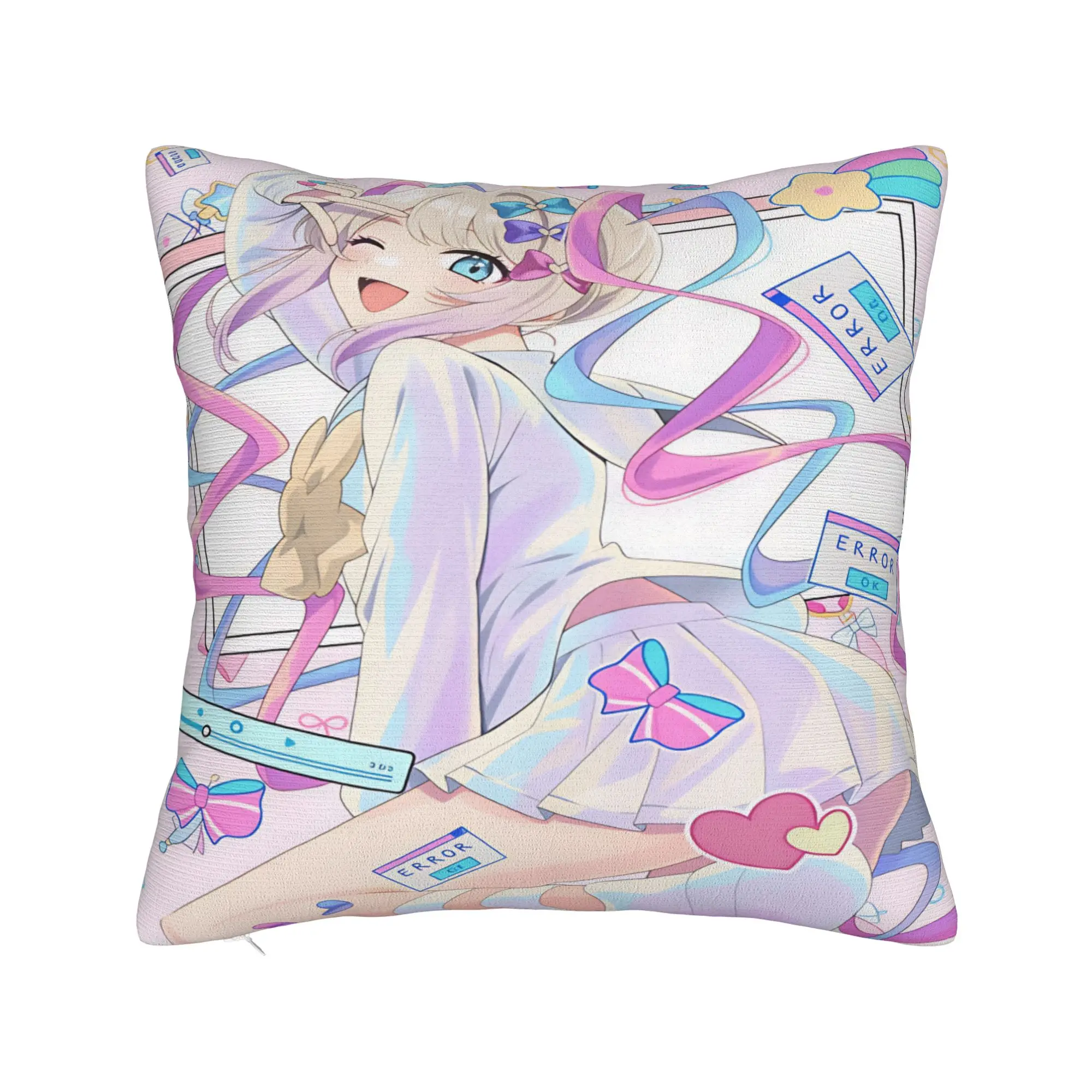 N-Needy Streamer O-Overload KAngel Pillow Cover  Retro Trendy Pillow Case For Living Room Chair Graphic Cushion Cover Gift Idea