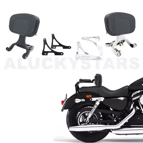 Motorcycle Adjustable Rider Passenger Backrest Sissy Bar For Harley Sportster XL 883 1200 48 72 XL883 XL1200 X48 72V 04-24
