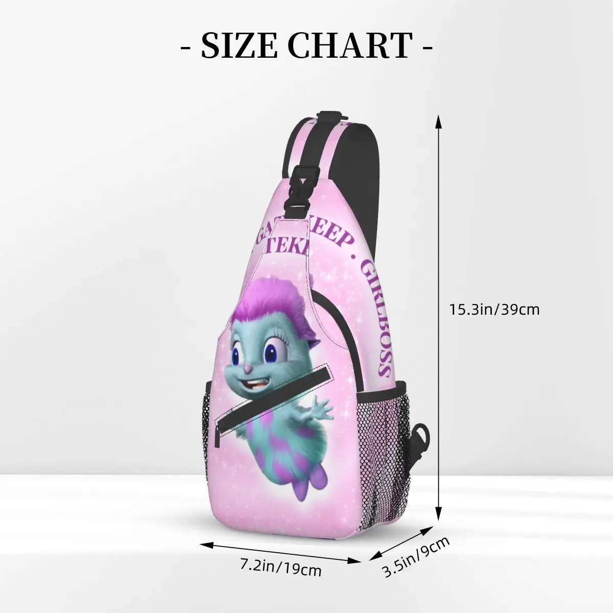 Bibble Beliefs Crossbody Sling Bags Small Chest Bag Gaslight Gatekeep Girlboss Shoulder Backpack Daypack Travel Hiking Sports